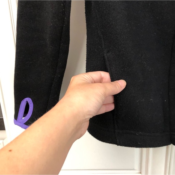 Old Navy girls black sweater with purple accent - Picture 5 of 9